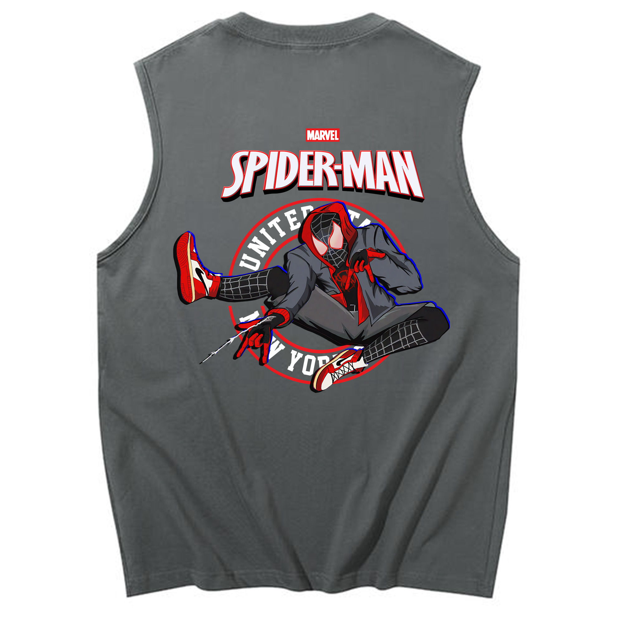 （画像用） Spider Man スパイダーマン コットン100％タンクトップ（背面プリント）